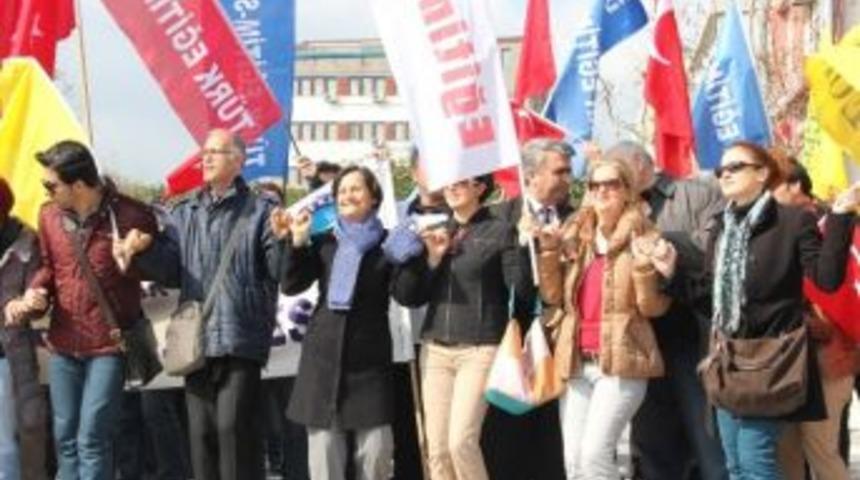 Sendikalardan Meb Yasa Tasarısı'na Tepki Eylemi