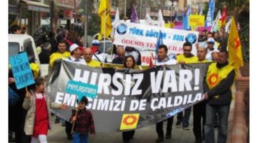 &Ouml;demiş&rsquo;te &Uuml;&ccedil; Sendika 1 G&uuml;nl&uuml;k İş Bıraktı