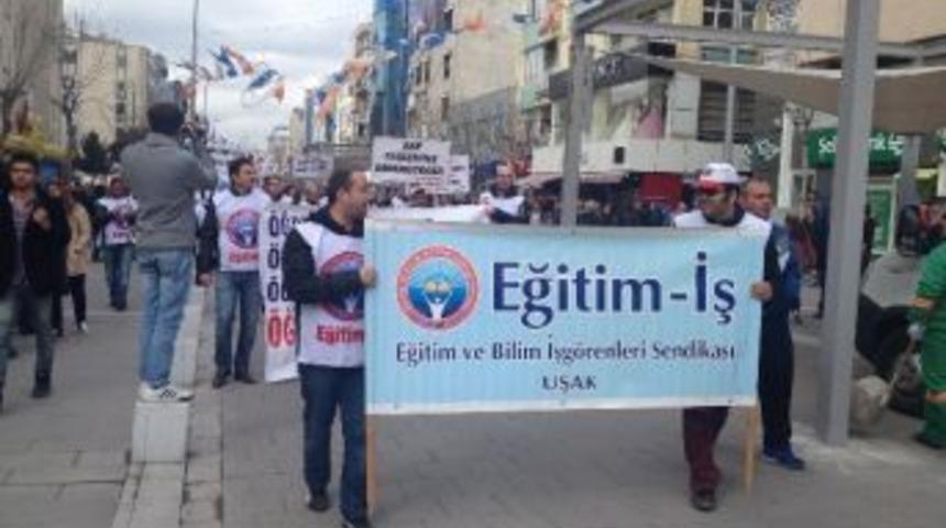 Uşak&rsquo;ta Eğitimcilerden Tasarı Eylemi