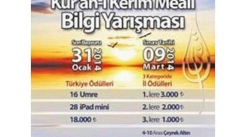 Kur&rsquo;an-ı Kerim Meal Yarışması Başlıyor
