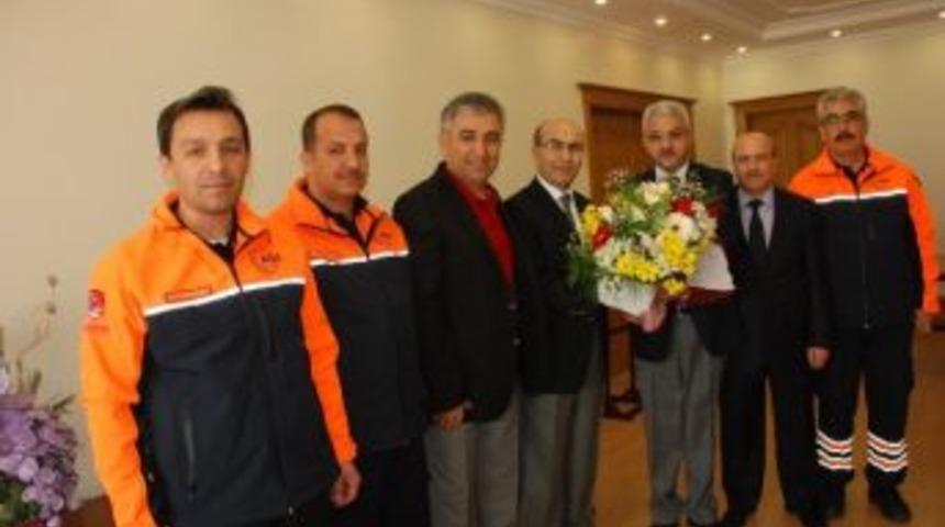 Afad&rsquo;tan Vali Demirtaş&rsquo;a Sivil Savunma G&uuml;n&uuml; Ziyareti