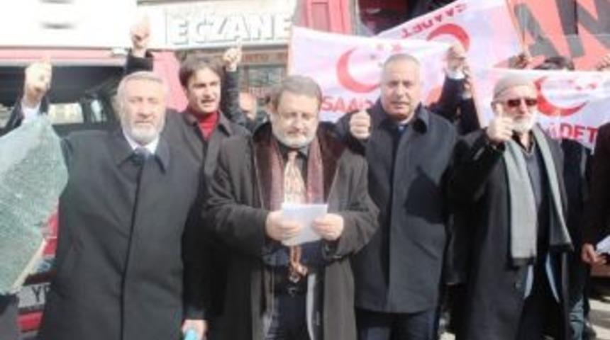 Saadet Partisi Se&ccedil;im Otob&uuml;slerine Saldırı