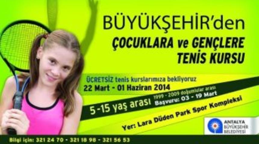 B&uuml;y&uuml;kşehir&rsquo;den &Uuml;cretsiz Tenis Kursu