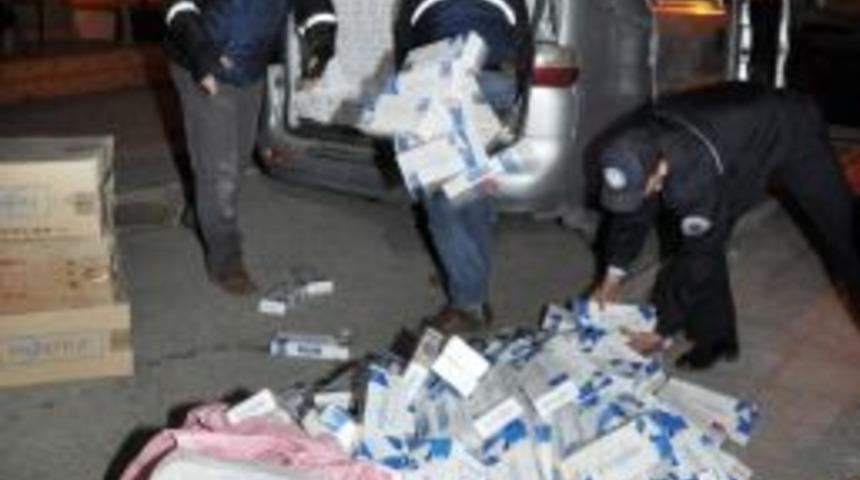 Ka&ccedil;an Minib&uuml;ste 30 Bin 500 Paket Ka&ccedil;ak Sigara &Ccedil;ıktı
