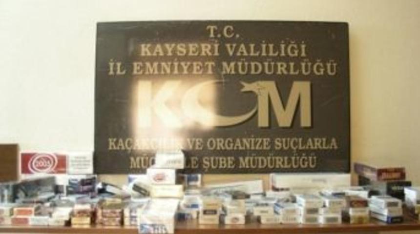 Kayseri Emniyetinden Ka&ccedil;ak Sigara Operasyonu