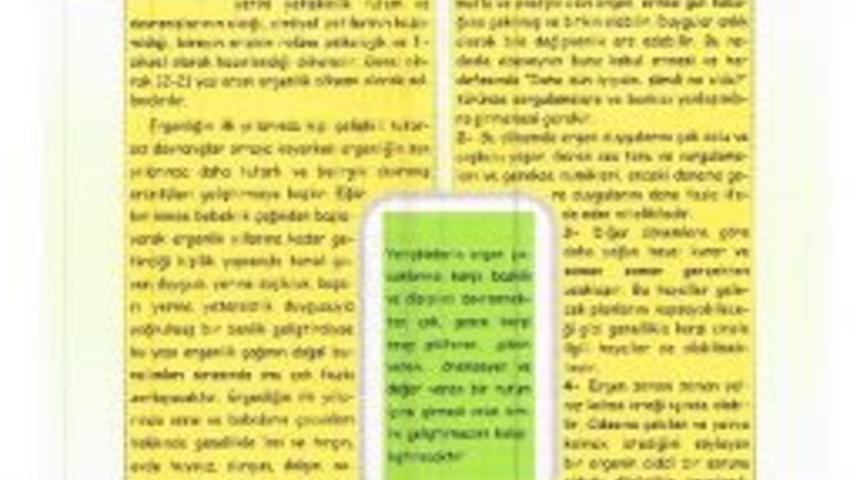 Polisten &lsquo;ergenlik Sorunları&rsquo; B&uuml;lteni