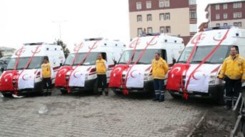 Kars&rsquo;ta 112 Filosuna 4 Yeni Ambulans