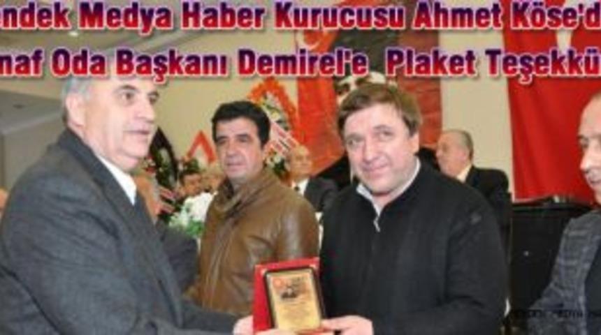 Hendek Medya Haber kurucusu Ahmet K&ouml;se den Demirel e teşekk&uuml;r.
