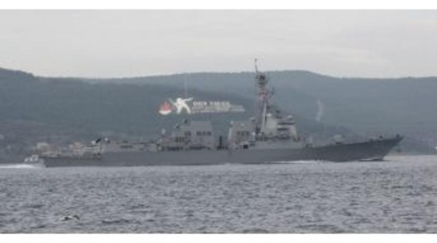 Abd Savaş Gemisi &Ccedil;anakkale Boğazı'ndan Ge&ccedil;ti