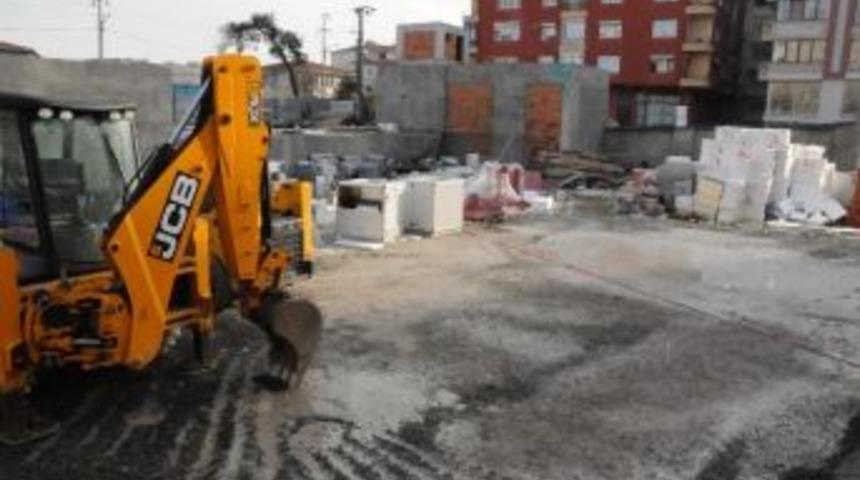 Santral Kavşağı Otoparkı&rsquo;nda İnşaat &Ccedil;alışmaları Hızla İlerliyor