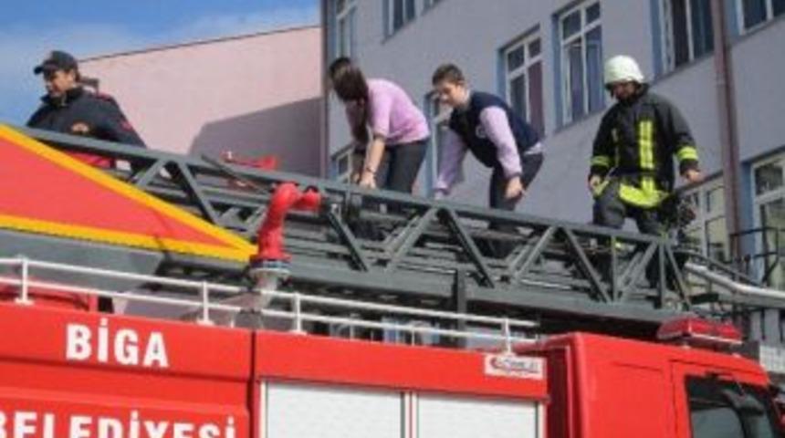 Okulda Yangın Tatbikatı
