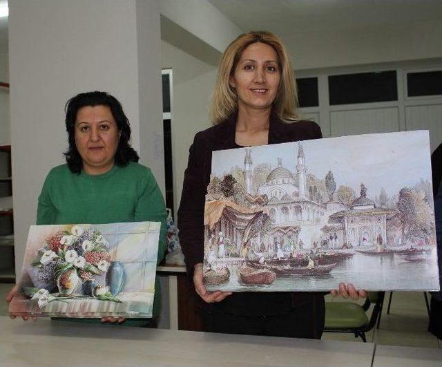 Kursiyerler Sergiye Hazırlanıyor 1