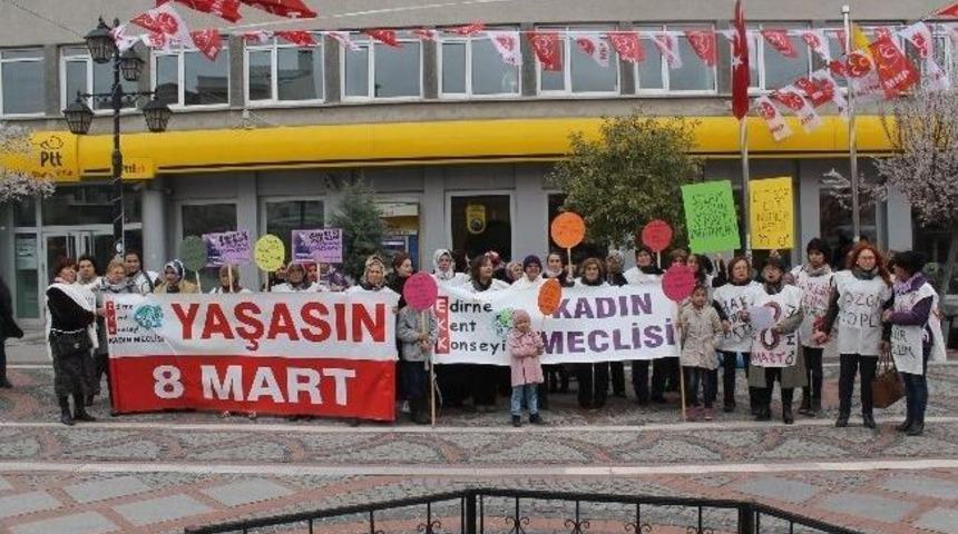 Edirne Kent Konseyi Kadın Meclisi Eylem Yaptı
