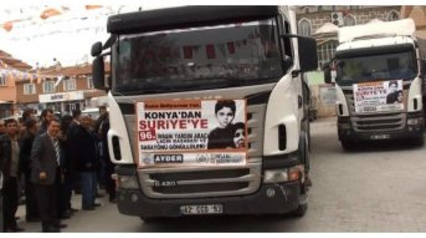 Konya&rsquo;dan Suriye&rsquo;ye 5 Tır Yardım
