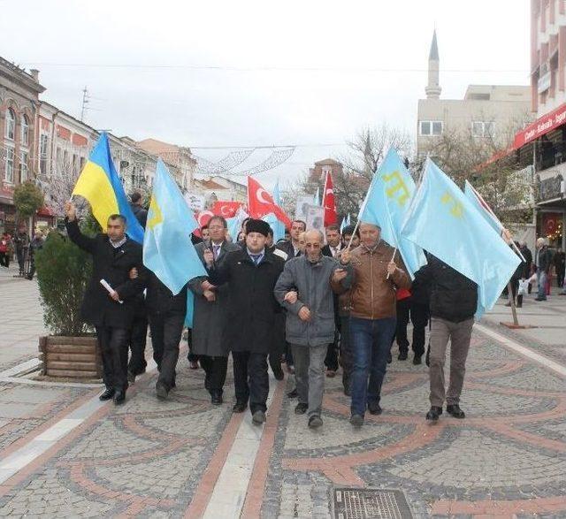 Kırım Tatarları ndan Kırım a Destek Y&uuml;r&uuml;y&uuml;ş&uuml; 2