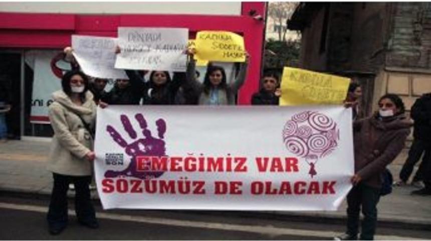 Bilecik'te Kadınlar G&uuml;n&uuml; Protestosu