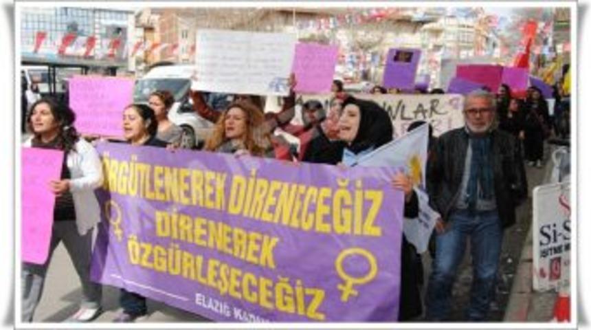Elazığ Kadın Platformu'ndan Kadınlar G&uuml;n&uuml; Y&uuml;r&uuml;y&uuml;ş&uuml;