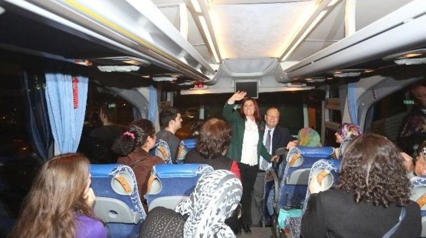 Başkan &Ccedil;er&ccedil;ioğlu Vatandaşları Uğurladı