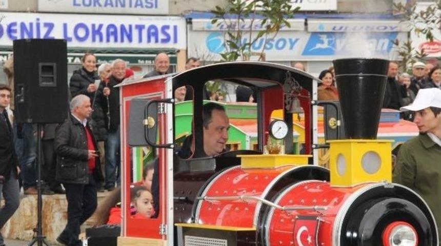 Başkan Aksu Makinist Oldu