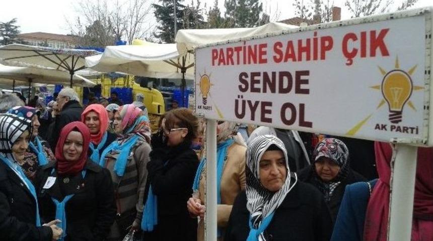 Ak Partili Kadınlar Karanfil Dağıttı
