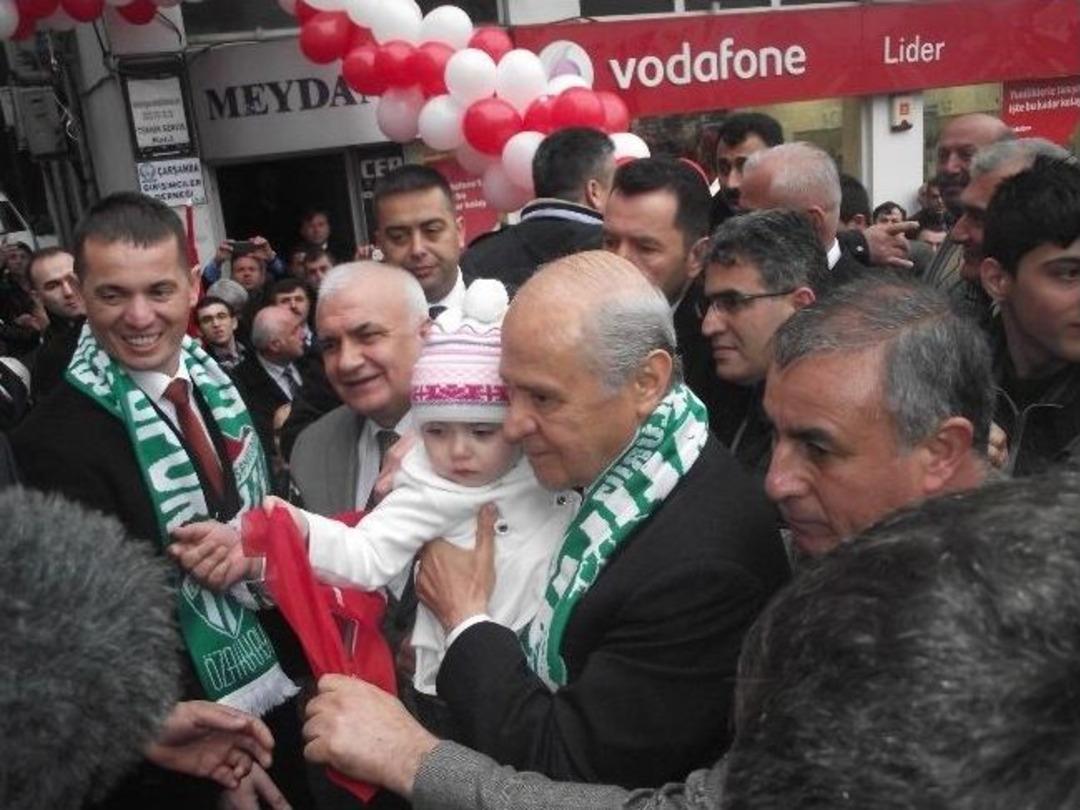 Mhp Lideri Bah&ccedil;eli &Ccedil;arşamba'da