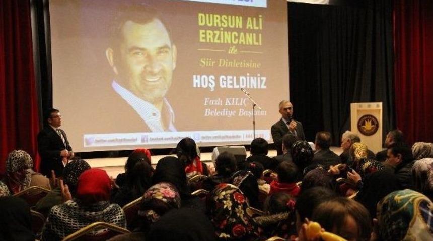 Dursun Ali Erzincan, Kağıthaneli&rsquo;lere Şiir Dolu Bir Akşam Yaşattı