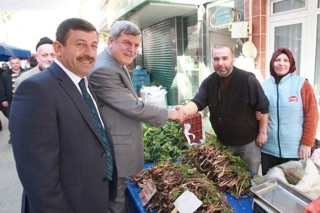 Başkanlar Karaosmanoğlu Ve Karabacak Esnaf Ve Sanayicileri Ziyaret Etti