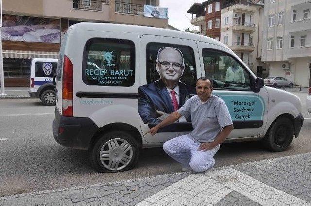 Ak Parti’li Belediye Başkan Adayının Resmi Bulunan Araca Saldırı 1