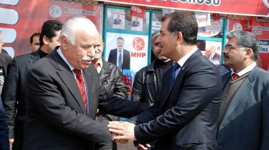 Chp&rsquo;den, Mhp&rsquo;nin Se&ccedil;im İrtibat B&uuml;rosuna Ziyaret