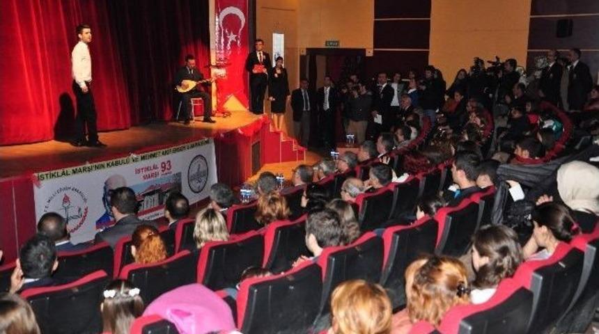 Kırklareli&rsquo;de İstiklal Marşı'nın Kabul&uuml;n&uuml;n 93.yıl D&ouml;n&uuml;m&uuml; Kutlandı