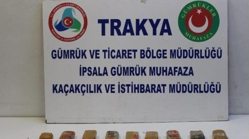 İpsala'da Bir Otomobilde 4 Kilo Eroin Ele Ge&ccedil;irildi