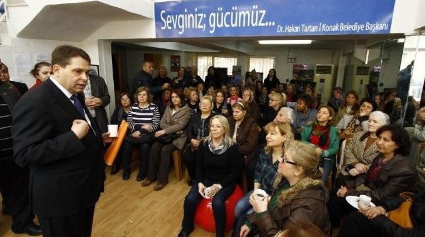 Başkan Tartan'a Esnaf Ve Kadınlardan Destek