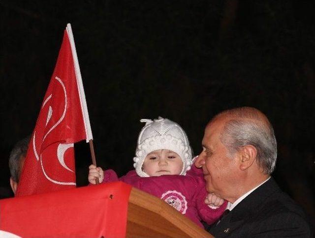 Mhp Lideri Bahçeli, Aydın Programını Tamamladı