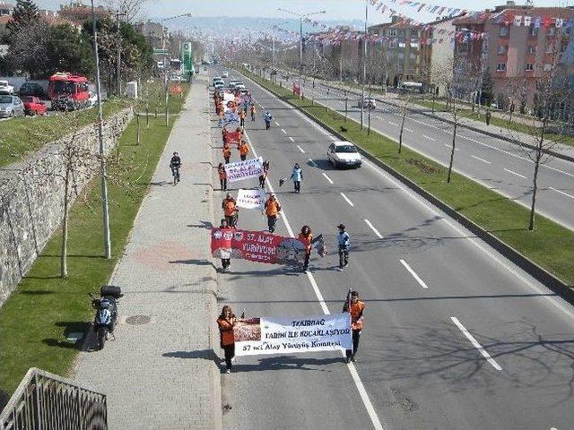 57. Alay Yürüyüş Komitesi Tekirdağ'dan Çanakkale'ye Yürüyor