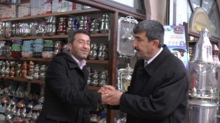 Battalgazi Adayı Fahrettin Kıtlık Bakırcılar &Ccedil;arşısını Ziyaret Etti
