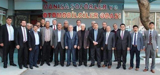 Yunusemre Başkan Adayı &Ccedil;er&ccedil;i Şof&ouml;rlerden Destek S&ouml;z&uuml; Aldı 1