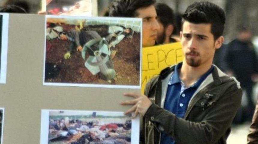 Aib&uuml;&rsquo;de Halep&ccedil;e Katliamı Protesto Edildi