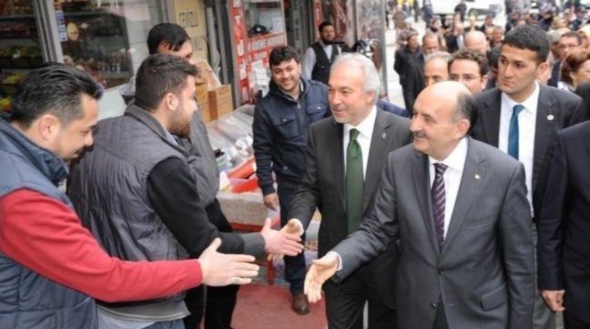 Bakan Mehmet M&uuml;ezzinoğlu'ndan Esnaf Ziyareti