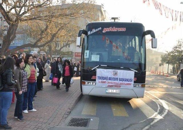 Tekirdağ Belediye Başkanı Dalgıç, Tekirdağlıları Çanakkale'ye Uğurladı