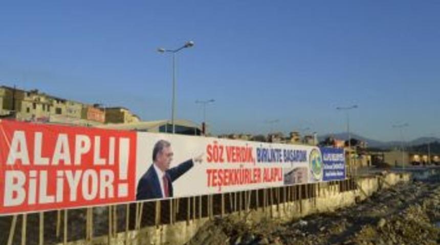 Şikayet &uuml;zerine pankart kaldırıldı