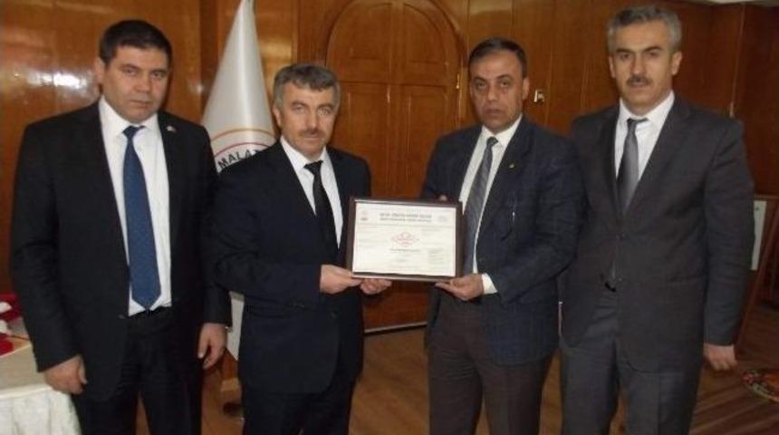 Malatya Ticaret Borsası Tsen Iso Belgesi Aldı