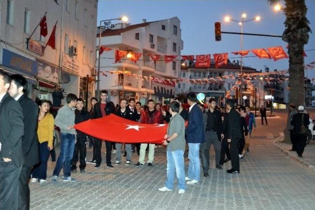 Dat&ccedil;a Gen&ccedil;liği &Ccedil;anakkale Şehitleri İ&ccedil;in Y&uuml;r&uuml;d&uuml;
