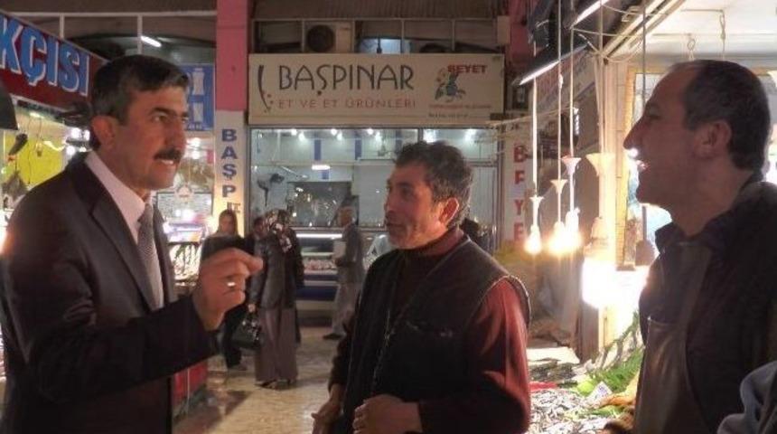 Fahrettin Kıtlık, Kasap Ve Şire Pazarını Ziyaret Etti