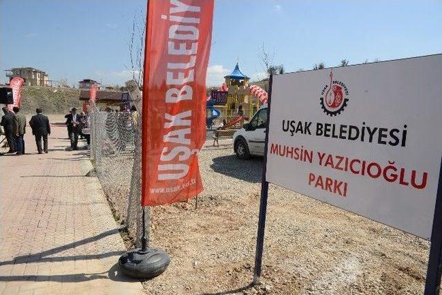 Uşak&rsquo;ta Muhsin Yazıcıoğlu&rsquo;nun İsmi Parka Verildi 1