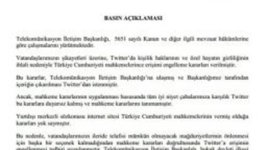 Twıtter Yasağının Gerek&ccedil;esi A&ccedil;ıklandı