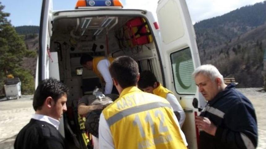Taş Motoru Y&uuml;z&uuml;n&uuml; Par&ccedil;aladı