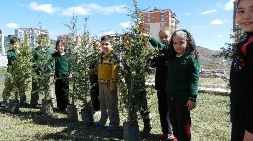 Yozgat &Ouml;zel Ergin Koleji &Ouml;ğrencileri Fidan Dikti