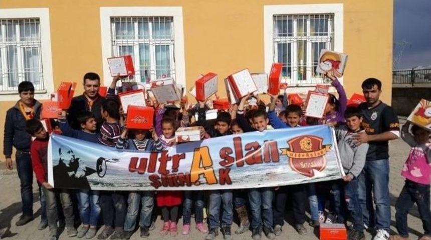 Galatasaray'ın Taraftar Grubu Ultraslan&rsquo;dan, Şırnak'taki K&ouml;y Okullarına Yardım