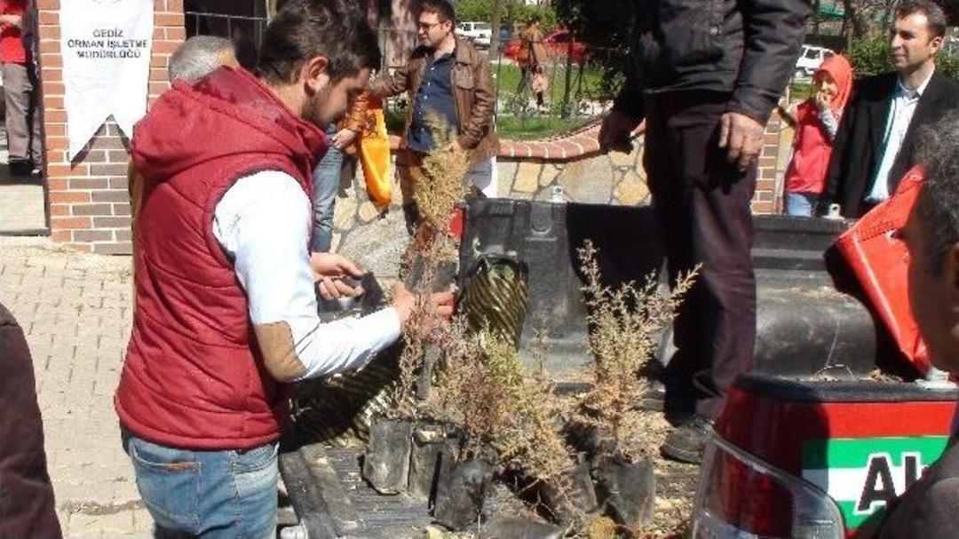 Gediz Orman İşletme M&uuml;d&uuml;rl&uuml;ğ&uuml; Fidanı Dağıttı