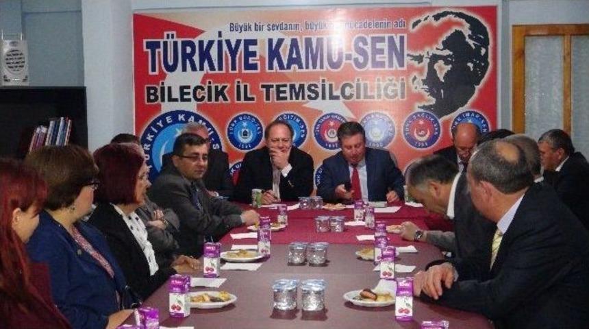 Bilecik'te Parti Adaylarının Kamu-sen Ziyareti